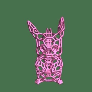 Voronoi pokemon kurgusal karakterler 3d print model - Mito3D