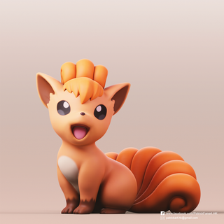 Vulpix Pokémon ficcional personagens 3d print model - Mito3D