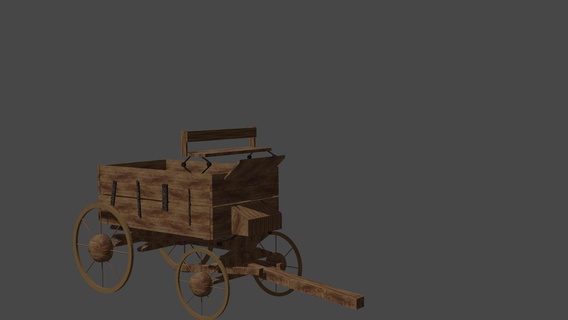 wagon Animal drawn Véhicules 3d print model - Mito3D