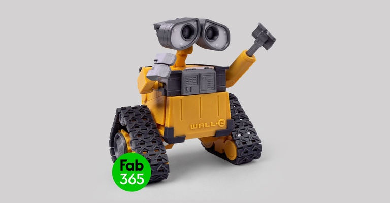 wall-e - print in place articulated 3d models download creality cloud robots 3d print model - Mito3D