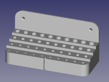 wall mounted perforar soporte casa 3d print model - Mito3D