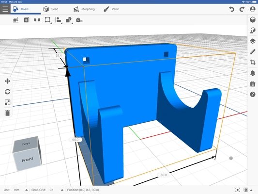 mauer halterung 3d modelle download realität wolke 3d print model - Mito3D