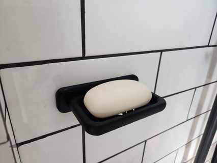 parete montato bar sapone titolare supporto 3d print model - Mito3D