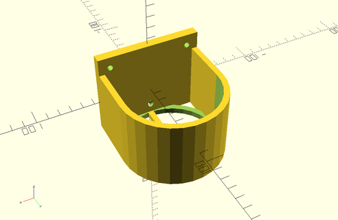 parete montato tazza titolare supporto officina utensili 3d print model - Mito3D