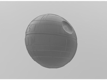 wall mounted death star Home Decor 3d print model - Mito3D