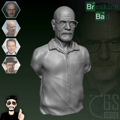 walter white - breaking bad 3d models download creality cloud 3d print model - Mito3D