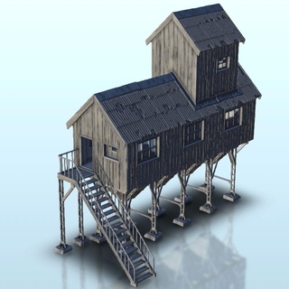 magazzino ferro pile 12 ww2 terreno scenario diorama storico edifici 3d print model - Mito3D