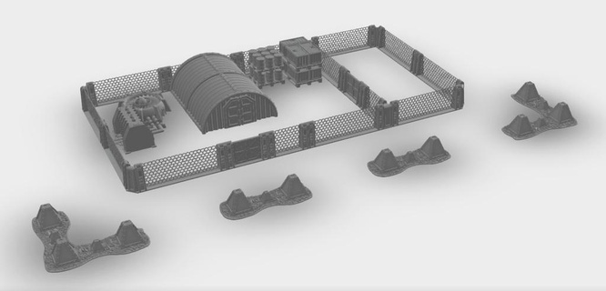 warhammer 30k 40k terreno recinzione casa arredamento 3d print model - Mito3D