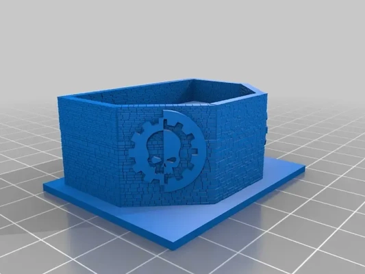 warhammer brick angular bunker 2 3d models download creality cloud 3d print model - Mito3D