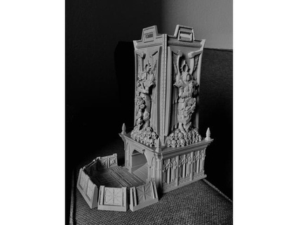 warhammer fortress of sacrifice dice tower 3d models download creality cloud public facilities 3d print model - Mito3D
