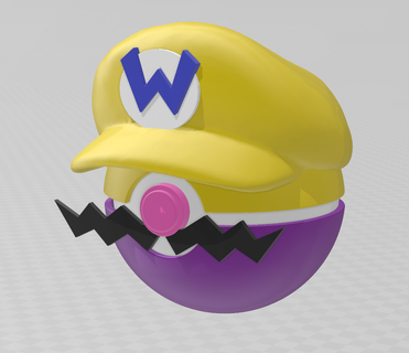 Wario pokeball kurgusal karakterler 3d print model - Mito3D