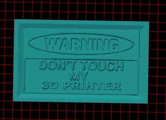 warning dont touch 3d models download creality cloud 3d print model - Mito3D