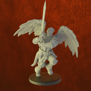 warrior aasimar Characters 3d print model - Mito3D