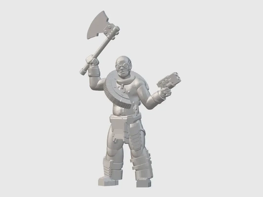 indeciso peleón 28mm 32mm escala 3d modelos descargar crealidad nube 3d print model - Mito3D