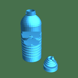 água garrafa 3d modelos baixar crialidade nuvem casa 3d print model - Mito3D