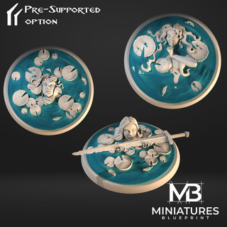 water nymphs 50mm bases Women  3d print model - Mito3D