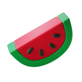 Wassermelone Lebensmittel 3d print model - Mito3D