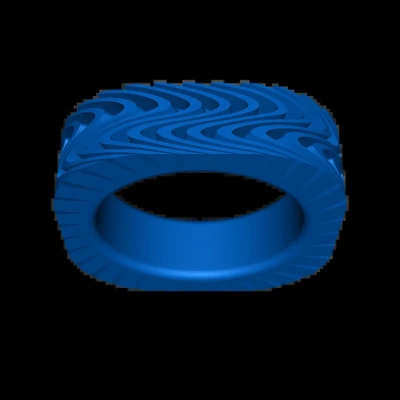 welle ring 3d modelle download realität wolke 3d print model - Mito3D