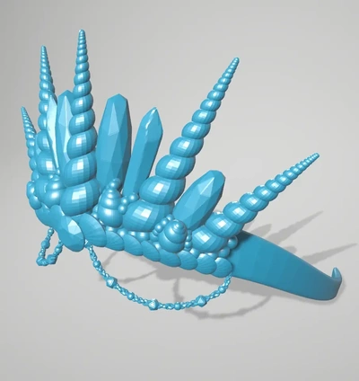 usable sirena corona 3d modelos descargar crealidad nube 3d print model - Mito3D