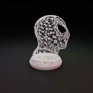 web fibroso hombre araña cabeza caracteres 3d print model - Mito3D