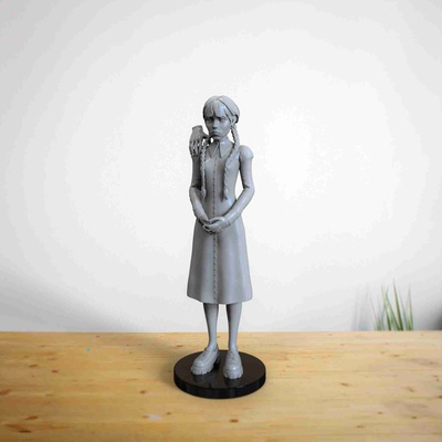 mercredi addams fanart sculpter 3d modèles télécharger créalité nuage femmes 3d print model - Mito3D