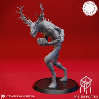 Wendigo table miniature pre supported stl personnages 3d print model - Mito3D