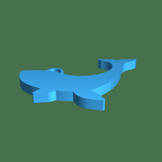whale key-chain Fishes 3d print model - Mito3D