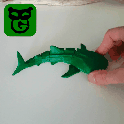 ballena tiburón flexi 3d modelos descargar crealidad nube animales 3d print model - Mito3D