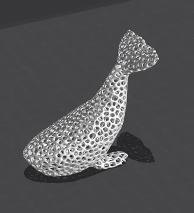 whale voronoi 3d models download creality cloud 3d print model - Mito3D