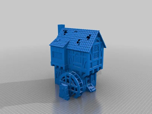 roue maison délabrement terrain 3d modèles télécharger créalité nuage 3d print model - Mito3D