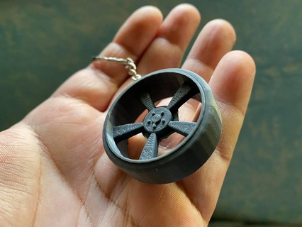 wheel keychain Others 3d print model - Mito3D