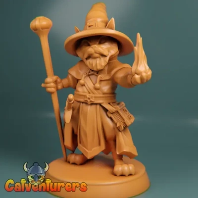 whiskerwix cat wizard 3d models download creality cloud 3d print model - Mito3D