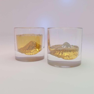 whiskey mountain glass clear resin print Household 3d print model - Mito3D