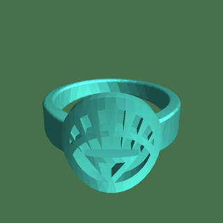 branco lanterna anel jóias 3d print model - Mito3D