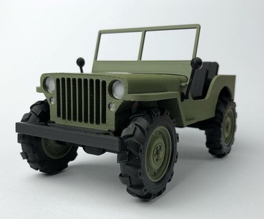 Willys jeep original style 3d modèles Télécharger créalité nuage 3d print model - Mito3D