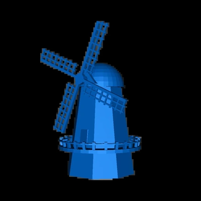 windmühle 3d modelle download realität wolke 3d print model - Mito3D