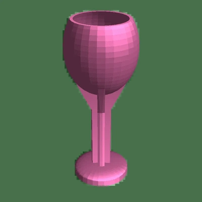 wein glas 3d modelle download realität wolke 3d print model - Mito3D