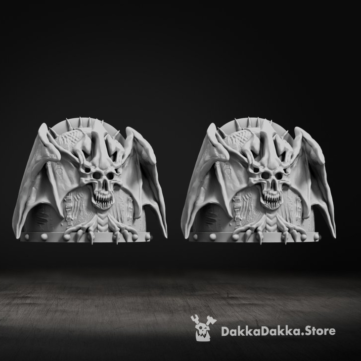winged daemon shoulder pads Toys & Games 3D print model - Mito3D