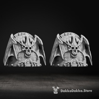winged daemon shoulder pads Toys & Games 3d print model - Mito3D