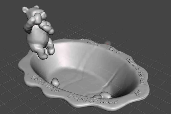 winnie pooh jelly bean dish 3d models download creality cloud 3d print model - Mito3D