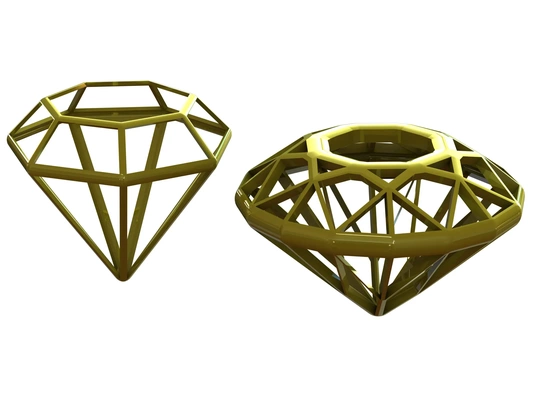 drahtmodell diamant juwel 3d modelle download realität wolke 3d print model - Mito3D