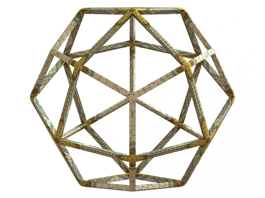 wireframe shape deltoidal icositetrahedron 3d models download creality cloud 3d print model - Mito3D