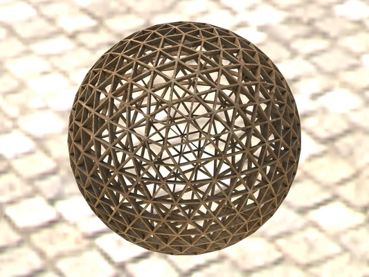 wireframe forma frequenza geodetica sfera 3d modelli scarica creality nube 3d print model - Mito3D