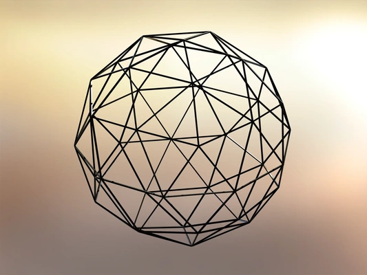 wireframe forma geodetica poliedro sfera 3d modelli scarica creality nube 3d print model - Mito3D