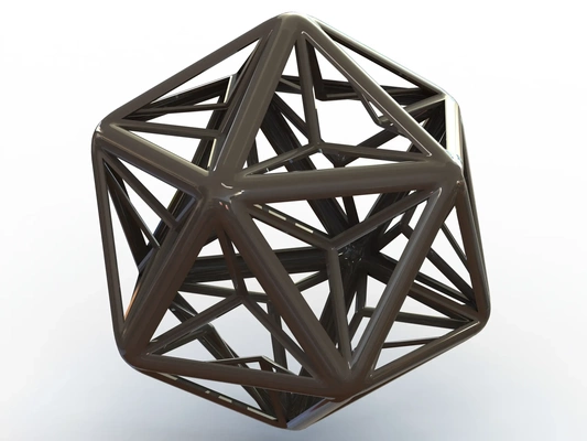 wireframe shape great dodecahedron 3d models download creality cloud 3d print model - Mito3D