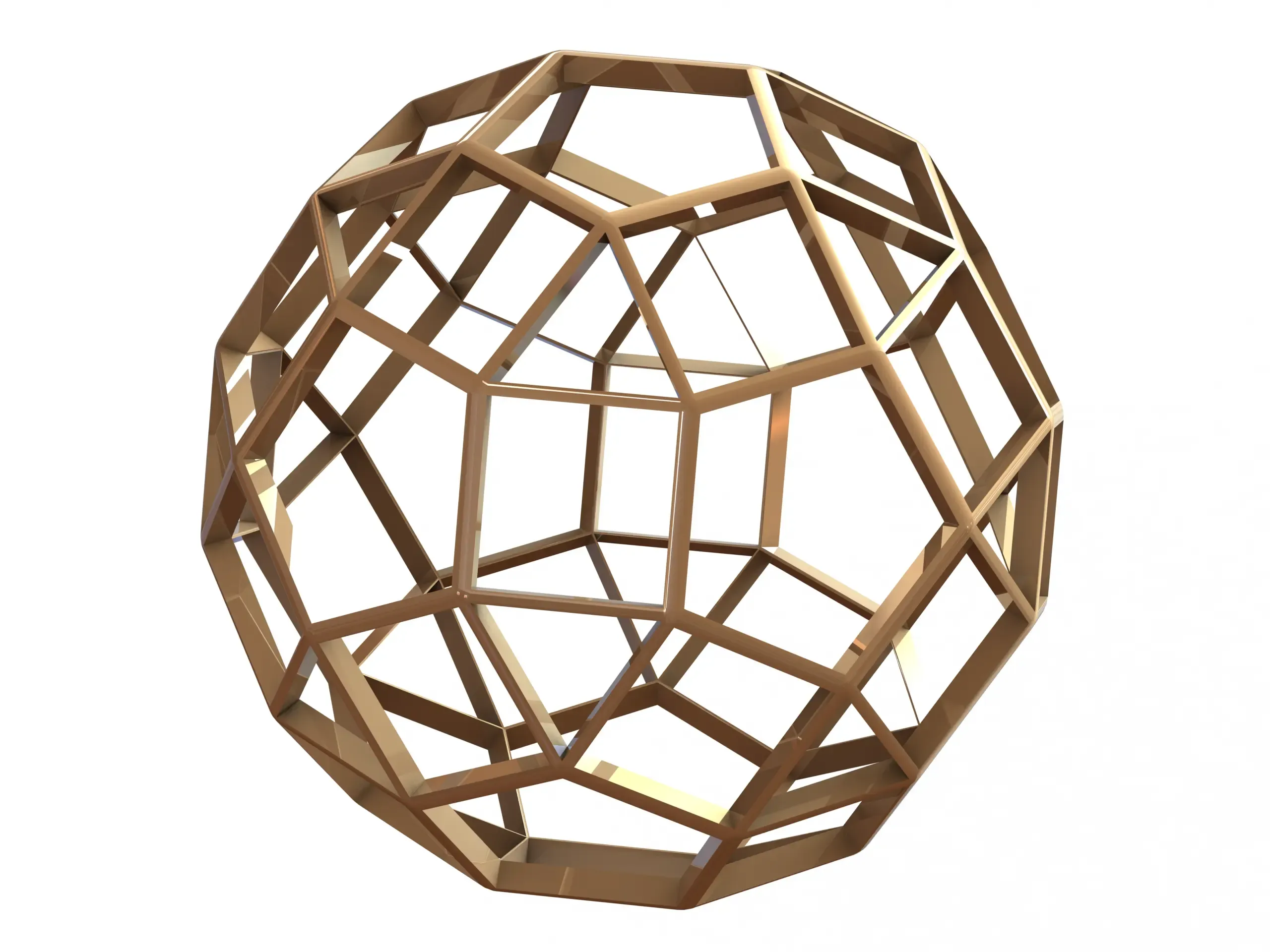 estructura metálica forma rhombicosidodecahedron 3d modelos descargar crealidad nube 3D print model - Mito3D