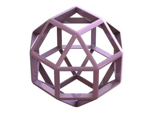 wireframe shape rhombicuboctahedron 3d models download creality cloud 3d print model - Mito3D