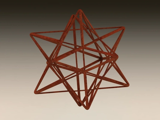 drahtmodell gestalten klein stellated dodekaeder 3d modelle download realität wolke 3d print model - Mito3D