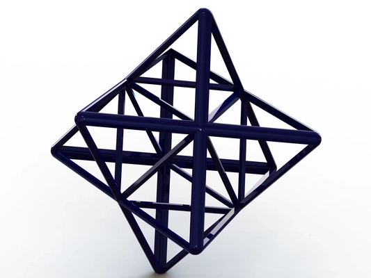 wireframe shape stellated octahedron 3d models download creality cloud 3d print model - Mito3D