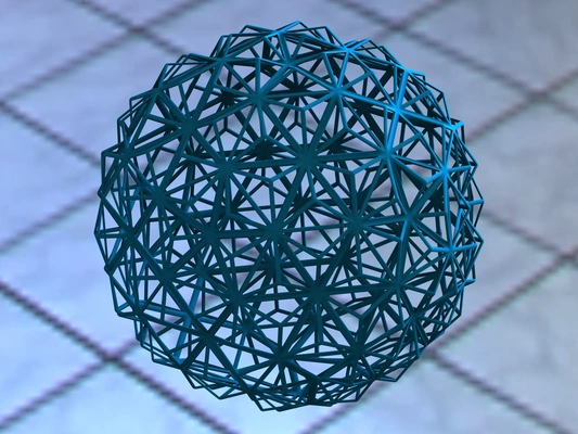 wireframe shape triangulated ball 3d models download creality cloud 3d print model - Mito3D